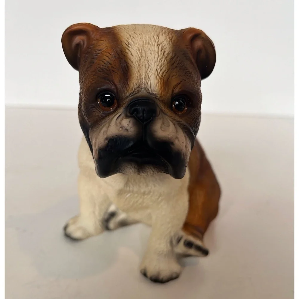 English Bulldog Puppy Hand-painted Figurine by House of Global Art